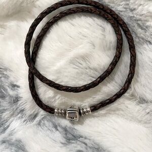 Pandora leather double wrap bracelet